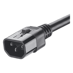 Cable de Alimentación con Bloqueo de Seguridad / IEC C14 a C13 / 17 AWG 10A / 1.2 m (3.9 ft) / Paquete 10 Piezas