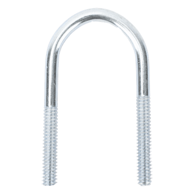 Abrazadera tipo U de 2 ", con acabado Electro Zinc, no incluye tuercas y arandelas