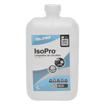 Alcohol Isopropílico / Evaporación Rápida / Capa Anti-Polvo / Envase 1000 mL / Aplicación 15-20 cm