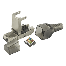 Plug RJ45 Blindado / Cat 6A / Sin Herramienta / 50μ Oro / 10GBASE-T