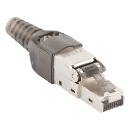 Plug RJ45 Blindado / Cat 6A / Sin Herramienta / 50μ Oro / 10GBASE-T