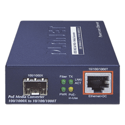 Convertidor IEEE802.3af/at PoE 10/100/1000Base-T a 100/1000X SFP