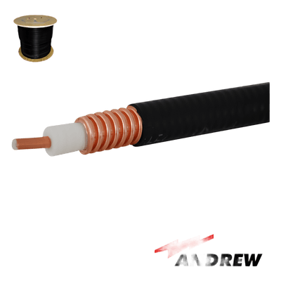Cable Coaxial HELIAX de 1/2, Cobre Corrugado, Blindado, 50 Ohms, Carrete de 305 Metros (1000 Pies)