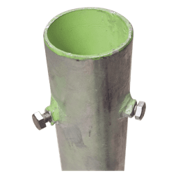 Base para Mástil Hasta 2" con Opresores, Base de 50 x 50 cm y Tubo de 80 cm Ced. 30. Galv. Inmersión.