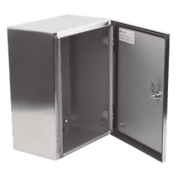 Gabinete de Acero Inoxidable IP66 Uso en Intemperie (300 x 400 x 200 mm) con Placa Interna Galvanizada.