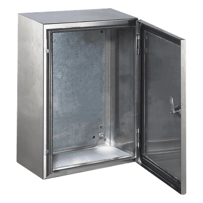 Gabinete de Acero Inoxidable IP66 Uso en Intemperie (400 x 600 x 250 mm) con Placa Interna Galvanizada.