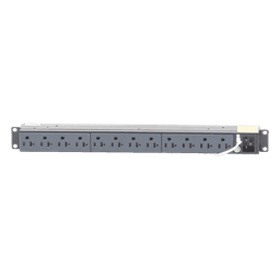 PDU Básico para Distribución de Energía, Enchufe de Entrada NEMA 5-15P, Con 12 Contactos NEMA 5-20R, Instalación Horizontal de 19in, 1UR, 15 Amp, 120 Vca