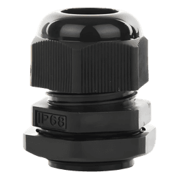 Conector Tipo Glándula / IP67 / Cable 10-14 mm / Rosca 22 mm (7/8') / Plástico Negro