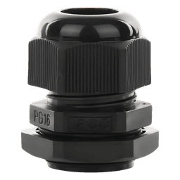 Conector Tipo Glándula / IP67 / Cable 10-14 mm / Rosca 22 mm (7/8') / Plástico Negro