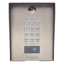 Teclado exterior/interior antivandálico, 3 relevadores, 50 códigos de visitantes, 1200 usuarios