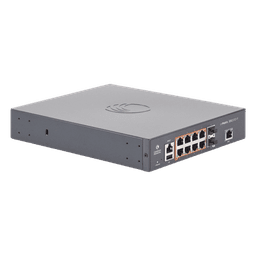 Switch Capa 3 / 10 Puertos / 8 PoE Gigabit 802.3af/at / 2 SFP / 20 Gbps Rendimiento / Administración en la Nube