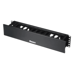 Organizador de Cables Horizontal PatchLink, Sencillo (Solo Frontal), Con Tapa Extendida, Para Rack de 19in, 2UR