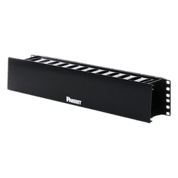 Organizador de Cables Horizontal PatchLink, Sencillo (Solo Frontal), Con Tapa Extendida, Para Rack de 19in, 2UR