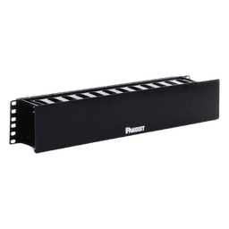 Organizador de Cables Horizontal PatchLink, Sencillo (Solo Frontal), Con Tapa Extendida, Para Rack de 19in, 2UR