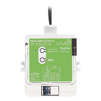 Módulo de Relevador Inalámbrico / 20 A / 120/277 V~ / Contacto Seco para HVAC / Clear Connect RF / Compatible con Pico y Vive Hub