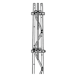 Mástil 2-3/8" x 1.8 m para Montaje en Cara de Torre Super Titan Secciones 1 a 3. 