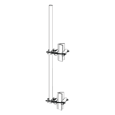 Montaje lateral con Mástil de 1.9" diam. x 6' (1.8m) longitud. 