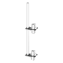 Montaje lateral con Mástil de 1.9" diam. x 6' (1.8m) longitud. 