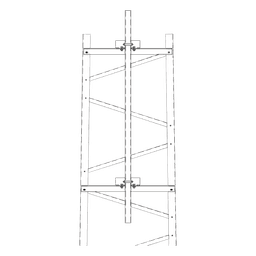 Brazo para Sección #7 Torre Titan con Herrajes y Mástil de 6' (1.8m).