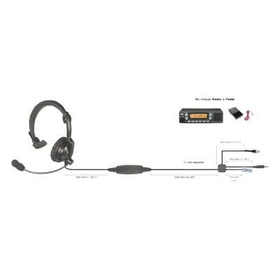 Auriculares acolchados ligeros para radios móviles Icom