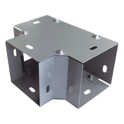 Derivación "T" horizontal 100 x 100 mm (3.94 x 3.94 pulg.), fabricado en lámina de acero al carbón