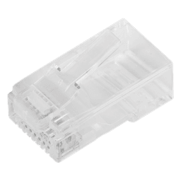 Bote con 100 Plugs Pass Through RJ45 Cat6 sin Blindaje, Chapado de Oro a 30 Micras para Durabilidad Extrema