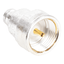 Adaptador UNIDAPT Hembra a Conector SMB Plug (Pin Hembra), Plata/ Oro/ Teflón.