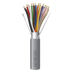 Cable de Cobre para Alarmas / 12 Conductores Calibre 22 AWG / Riser CMR CL3R FPLR / 305 m (1000 ft) / Interior / Gris