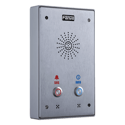 Intercomunicador IP, 2 líneas SIP, 2 relevadores con 2 botónes para llamada, anti-vandálico, IP65 e IK10, PoE