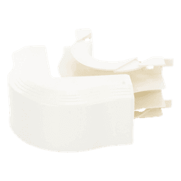 Esquinero exterior, para uso con canaleta T45, Material PVC Rígido, Color Blanco Mate