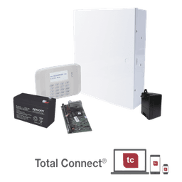 Panel de alarma VISTA-48LA / teclado alfanumérico con receptor RF / batería 12 V 9 Ah / transformador 16.5 Vca / gabinete