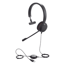 Jabra Evolve 20 Mono con conexión USB, micrófono con cancelación de ruido de ultima generación, configuración Plug and Play (4993-829-209)
