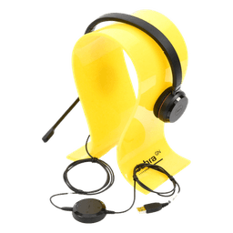Auricular Profesional UC / Conectividad Dual USB y 3.5 mm / Micrófono con Cancelación de Ruido / Controlador en Cable con LED / Plug and Play