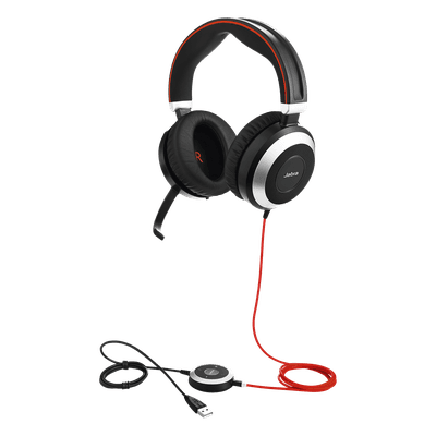 Jabra Evolve 80 con conexión USB / 3.5mm, cancelación activa/pasiva de ruido con indicador de ocupado (7899-823-109)