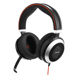 Jabra Evolve 80 con conexión USB / 3.5mm, cancelación activa/pasiva de ruido con indicador de ocupado (7899-823-109)