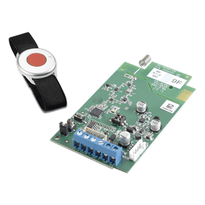 Kit de Transceptor Inalámbrico 916MHz. 2 Vías y Botón de Pánico compatible con panel Crow