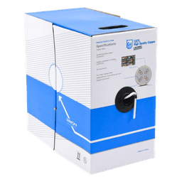 Bobina de Cable UTP Cat5e para Exterior / 305 m (1000 pies) / 24 AWG / 6.2 mm / Certificado UL / 100% Cobre / Sin Blindaje