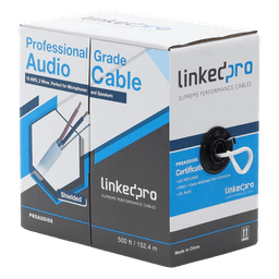 Cable de Audio Profesional / Calibre 18 / 2 Conductores / Cobre Blindado / 152 m (500 pies)