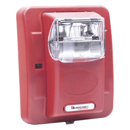 Lámpara Estroboscópica de Pared / 24 Vcc / 15-110 Candelas / 5 Intensidades / Rojo Sin Letrero / 5' x 4.5' x 2.5'