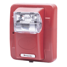 Lámpara Estroboscópica de Pared / 24 Vcc / 15-110 Candelas / 5 Intensidades / Rojo Sin Letrero / 5' x 4.5' x 2.5'