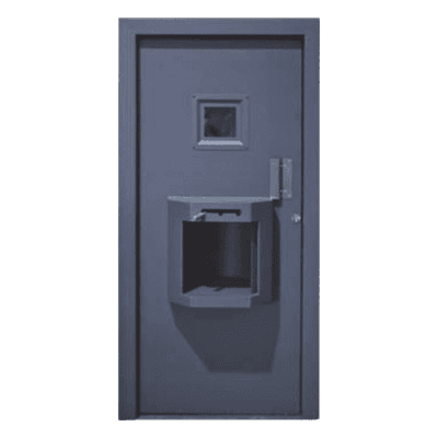 Puerta Combinada Balística / Nivel III / 0.90x2.10 m (2.95x6.89 ft) / 300 kg / Ventana 28x28 cm