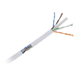 Bobina de Cable UTP de 305 Metros (1000 Pies) Cat6 Aleación de Cobre y Aluminio (CCA), Color Blanco, Uso Exclusivo Interior
