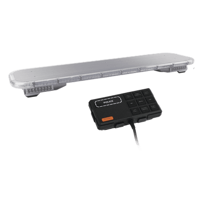 Barra de luces LED de 46" Rojo/Azul , De 132 LEDs, Sirena, Bocina y Controlador Incluido, Ideal para Equipar Unidades de Seguridad Publica