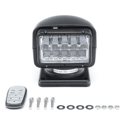 Faro Buscador LED / 7040 Lúmenes / 10 LEDs 5W / Rotación 360° / Inclinación 90° / IP68 / 12-24 VCC / Uso Rudo