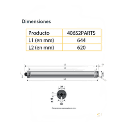 Motor SOMFY 40 mm para persianas.