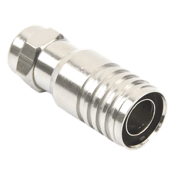 Conector F Macho / Plegable / 75 Ohm / Para Cable RG-11 / Rango -20°C a 80°C / Cuerpo Bronce-Niquelado