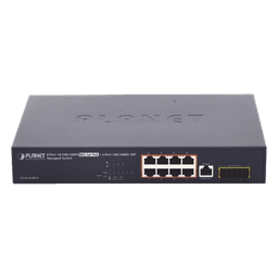Switch Administrable PoE+ / 8 Puertos Gigabit 802.3at 30W / Presupuesto PoE 140W / 2 Puertos SFP con DDM / Alcance Extendido 250 m (820.2 ft) / Dual Stack IPv6/IPv4 / CloudNMS