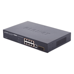 Switch Administrable PoE+ / 8 Puertos Gigabit 802.3at 30W / Presupuesto PoE 140W / 2 Puertos SFP con DDM / Alcance Extendido 250 m (820.2 ft) / Dual Stack IPv6/IPv4 / CloudNMS