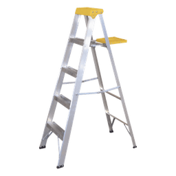 Escalera de Aluminio Tipo Tijera, 5 Peldaños de 1.83 metros.
