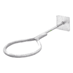 Ancla con Aro / Varilla 1/2" / 40 cm (15.7 in) / Galvanizado por Inmersión / Pared o Losa